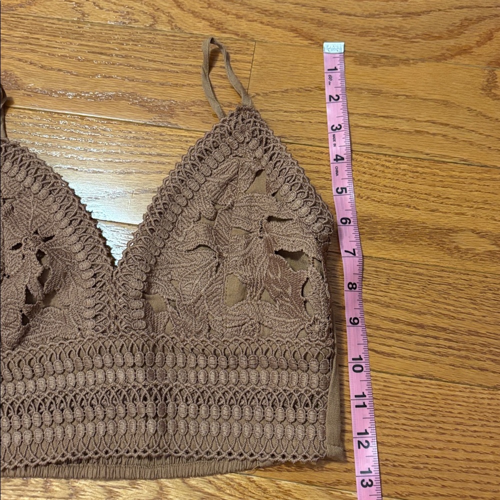 Love Tree Mauve Crochet Lace Bralette Crop Top - Picture 13 of 14